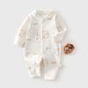 Roupas de bebê primavera e outono pijamas para bebês meninos e meninas macacão de algodão puro 2 recém-nascido classe a cáqui roupa íntima de escalada