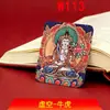 Núcleo de Pintura Thangka Pintado à Mão Sem Embelezamento Dourado, Pingente da Montanha Wutai, Signo de Serpente, Colar Tridimensional Dainichi Amitabha Atacado