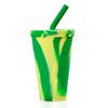 Copo de Silicone Amazon Tie-Dye Cor Mista Copo de Água Silicone de Grau Alimentício Taça de Vinho Copo de Cerveja 480ml Alto Valor de Aparência