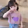 Camiseta de Algodão Puro Manga Curta Roupa Infantil Meninos e Meninas Tamanhos Pequeno e Médio Verão Nova Barraca Estilo Coreano Desenho Animado Manga Meia Moda Top