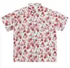 Camisa Manga Curta Estampa Desenho para Mulheres 2026 Verão Novo Estilo Solta Estilo Bf Retrô Americano Casual Versátil Top Tendência