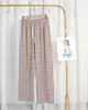 Pantalones de Casa Otoño e Invierno, Pantalones de Dormir Térmicos de Doble Cara para Mujer, Pantalones Rectos Sueltos, Pantalones Cálidos Casuales, Pantalones a Cuadros para Mamá para Uso al Aire Libre