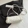 Bolso de Mano para Mujer con Textura Única, Bolso para el Trabajo, Nuevo Modelo 2026, Bolso Cuadrado Pequeño de Lunares con Lazo, Bolso de Hombro a la Moda