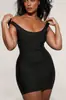 Vestido de vendaje mini de tirantes ajustado adelgazante sexy de club nocturno, clásico transfronterizo, moda europea y americana, hecho a medida