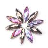 Novo olho de cavalo contas de cristal 10 * 30mm chapeado cor seção de vidro Contas de furo cruzado antigo hairpin acessórios de material
