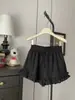 Mi Recomendación Personal Favorita~ Pantalones Cortos Anchos Bordados con Encaje Fruncido para Mujer, Verano Cintura Alta Adelgazantes Versátiles Casuales