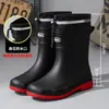 Botas de lluvia para hombre hasta el tobillo, impermeables, antideslizantes y duraderas, adecuadas para pescar, uso en la cocina y trabajo general