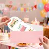 Cartão de Aniversário Simples e Fofo Transfronteiriço, Envelope, Bolo, Presente Romântico, Conjunto Criativo de Bênçãos Florais Frescas