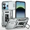 Capa de Celular Xiaomi Aplicável Transfronteiriça Poco X7 5g Janela Deslizante Suporte Multifuncional Horizontal e Vertical Capa de Celular Anti-Queda Militar