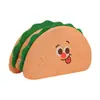Bolsa de Maquillaje de Tostada de Taco de Dibujos Animados Lindos, Bolsa de Almacenamiento Portátil Linda, Bolsa para Artículos Pequeños, Bolsa de Almacenamiento Girly de Gran Capacidad