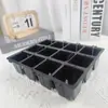 Macetas para Plántulas Transfronterizas, Cajas de Semillas para Cultivo, Bandejas para Plántulas Humectantes y Cálidas, Cajas de Plástico para Plántulas de 12 Agujeros Desmontables y Reutilizables