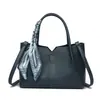 Bolsa Feminina de Couro Genuíno 2025 Novo Design, Bolsa de Mão Elegante, Grande Capacidade, Bolsa Transversal Casual, Simples e Versátil