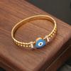 Europa y Estados Unidos nueva joyería retro gota de aceite ojos pulsera personalidad pulsera de acero inoxidable joyería de temperamento B423