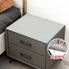 Tapete de Mesa de Cabeceira de Luxo Leve Tapete de Mesa de Couro Pvc à Prova d'Água Popular Tapete de Mesa de Cabeceira de Quarto Pano de Cobertura Simples Sem Lavagem