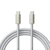 Cabo de Dados Trançado Duplo Tipo-C Super Rápido 240W Adequado para Celular Huawei Xiaomi Apple 17 Cabo de Liga de Zinco