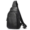 NIUCUNZH Nova Bolsa de Peito de Couro Masculina Retrô de Primeira Camada de Couro de Vaca Bolsa Transversal Masculina Tendência Bolsa de Peito
