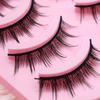 Cílios Postiços Cos Little Devil com Hastes Pretas Rígidas para Mulheres, Cílios Superiores Naturais Realistas 009, Podem Suportar Pálpebras Duplas
