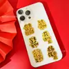 Pegatinas para Teléfono de Oro Puro 999, Personalizadas con Varios Diseños Creativos, Impresión de Logotipos Corporativos, Regalos para Promoción en Transmisiones en Vivo