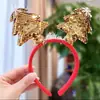 Diadema navideña transfronteriza Diadema con lazo de árbol de Navidad Pasador decorativo lindo Diadema de cuernos de alce Accesorios para el cabello al por mayor