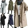 8999 Cortavientos Otoño e Invierno para Mujer de Longitud Media Estilo Británico 2025 Nuevo Jacket de Manga Larga con Cintura Temperamento Venta al por Mayor en Stock