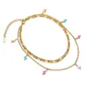 Pingente Colorido de Aço Inoxidável 18K Lua Estrela Cruz para DIY Colar Pulseira Acessórios de Pingente Joias