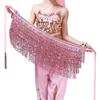Falda Corta con Flecos de Lentejuelas Cadena para la Cintura Danza India Bohemio Pañuelo para la Cadera de Atar Pañuelo para la Cintura de Danza del Vientre Traje de Danza del Vientre