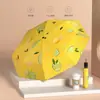 70% de descuento Paraguas manual creativo para frutas, con recubrimiento negro, protector solar, plegable, doble uso para sol y lluvia, sombrilla protectora contra rayos UV