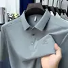 Suministro Directo de Fábrica Transfronterizo, Dropshipping de una Pieza, Artículo Popular en Transmisión en Vivo, Corte Regular al Hombro, Completamente Sin Costuras, Camisa Polo de Manga Corta con Sensación de Hielo