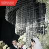 Adereços de casamento imitação de cristal longo acrílico triângulo grânulo cadeia decoração de casamento grânulo cortina produtos acabados