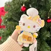 Nuevo Llavero de Peluche Original Hello Kitty Invierno Nuevo Conjunto Cálido Colgante de Bolsa de Regalo Gato Kt