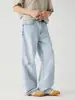 Jeans Rasgados Nuevos para Hombre Ot, Pantalones Sueltos de Color Claro, Estilo High Street Americano, Pantalones Largos de Pierna Ancha de Verano Finos