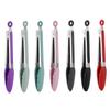 Utensilios de Cocina Pinza para Alimentos de Silicona de 9 pulgadas Resistente a la Temperatura Antideslizante Pinza para Pan Pinza para Barbacoa Herramientas para Hornear Pinza para Alimentos