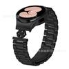 Adequado para Samsung Galaxy Watch6/7 Pulseira de Metal de Aço Inoxidável Brilhante com Três Contas e Quatro Pétalas