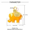 Oso con Goteo de Aceite, Mariquita, Elefante Colgante de Cobre y Circonita DIY para Mujer, Chapado en Oro Real de 18K, Accesorios de Joyería para Collar de Girasol
