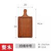 Tabla de Madera de Ébano para Filete Tabla de Pan Occidental de Sapele Bandeja para Frutas y Filetes Plato de Madera Maciza Tabla para Pizza Plato para Cena de Filete