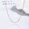 Collar de Nariz de Cerdo de Plata 925, Joyería de Lujo Nicho para Mujer, Cadena de Clavícula de Gama Alta, Cadena para Suéter, Cadena Lisa, Regalo de Cumpleaños