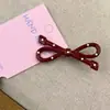 Grampo de Cabelo de Bolinhas com Laço Estilo Ins Doce e Cool para Mulheres, Franja Lateral, Presilha Bico de Pato, Acessório de Cabelo, Grampo Vermelho Ancora