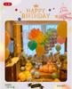 Conjunto de decoración de globos de feliz cumpleaños para niños adultos, bebés, niños y niñas de un año, diseño de escena de fiesta, fondo de pared