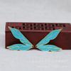 Yiwu ouro raio cor cobre banhado a ouro DIY ponto Cui imitação ouro queimando azul esmalte asas de borboleta um par de acessórios B3247