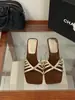 Sandalias Doradas de Tacón Alto Estilo Hada Francesa Chuyuji para Mujer, Nuevo Modelo Verano 2026, Adecuadas para Usar con Faldas, con Diseño de Tacón Único