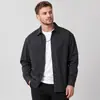 Camisa de Manga Larga con Rayas Verticales Estilo Americano para Hombre Selección Cuidadosa Primavera y Otoño Holgada Chaqueta de Trabajo Casual Versátil Cuello Solapa Marca de Moda