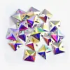 Resina Cuadrada Pedrería Cosida a Mano Hebilla Plana Colorida Agujero Doble Piedras Cosidas a Mano Ropa de Rendimiento DIY Accesorios de Boda Al por Mayor