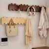 Colgador de Pared de Madera con Forma de Tecla de Piano para Colgar Ropa, Instalación sin Taladro para Dormitorio, Entrada y Pasillo