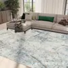 Alfombra de Sala de Estar de Lujo Ligero Estilo Nórdico, Felpudo de Suelo de Dormitorio de Peluche de Gama Alta, Alfombra Abstracta de Imitación Cachemir de Cobertura Total de Área Grande