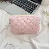 31291 Bolsa de Maquillaje de Mano Acolchada Fresca para Niña de Gran Capacidad Linda Almacenamiento Estuche con Cremallera para Estudiante