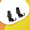 Pendientes acrílicos de la serie Halloween, ganchos para las orejas, para mujer, con dibujos animados, lindos y divertidos, con diseño transfronterizo, de aguja de plata, fabricantes al por mayor