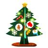Decoração de natal enfeites de árvore de natal luminosos crianças artesanais diy material bolsa mesa pequena decoração de árvore de natal