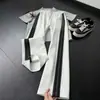 Calça de moletom retrô estilo americano com listras laterais para homens, coleção de outono, elegante e sofisticada, design de perna reta que afina, corte solto e casual