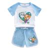 Conjunto infantil Wang Wang 2022 verano nuevo para niños y niñas camiseta de manga corta shorts moda lindo dos piezas moderno