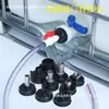 Accesorios de Junta de Conversión de Plástico para Válvula de Barril Ton IBC Cubo Ton Diámetro Variable de 2 Pulgadas a 4/6 Puntos 1/ 1.2/1.5 Pulgadas